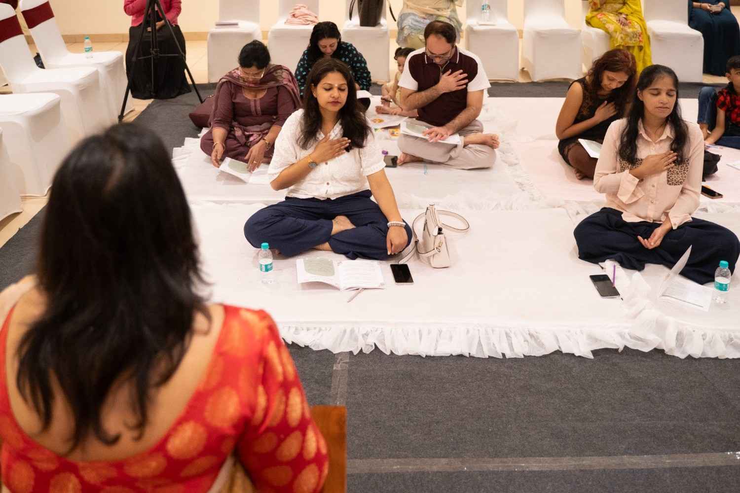 Group meditation session at BTNE